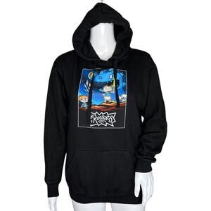 Rugrats Shirt Womens Small Black Hoodie Sweatshirt Cartoons Geek Everyday Casual